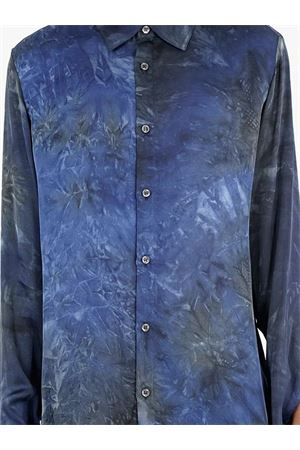 Blue viscose shirt YES LONDON | XCM7193BLU